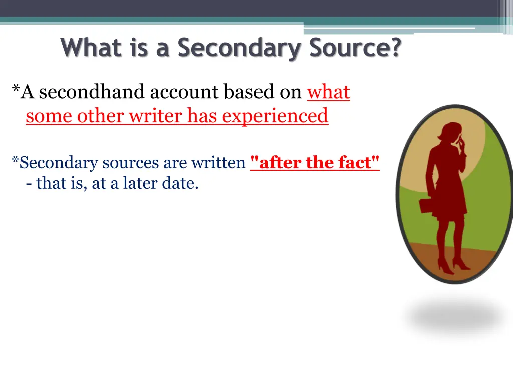 what is a secondary source