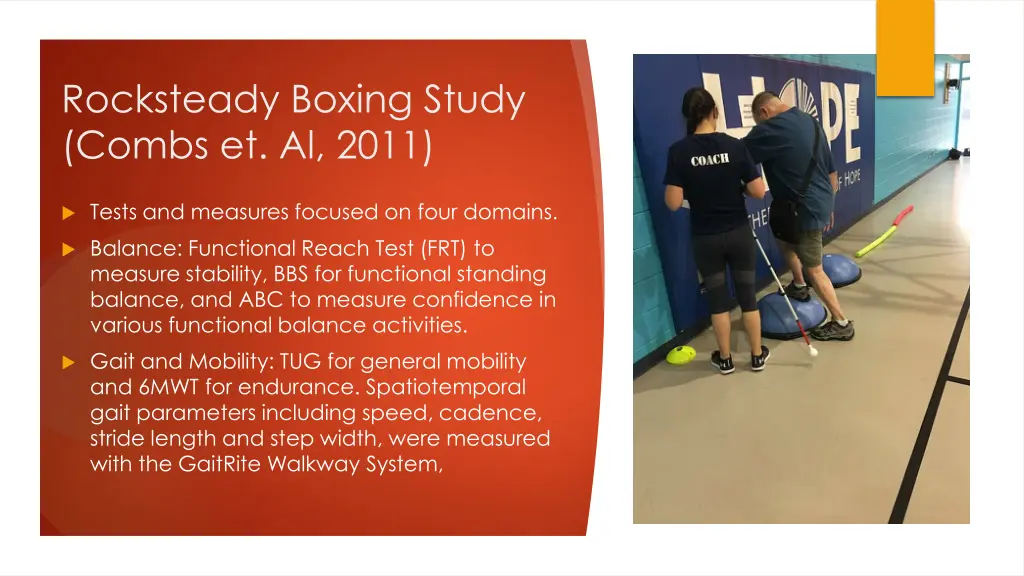 rocksteady boxing study combs et al 2011 1