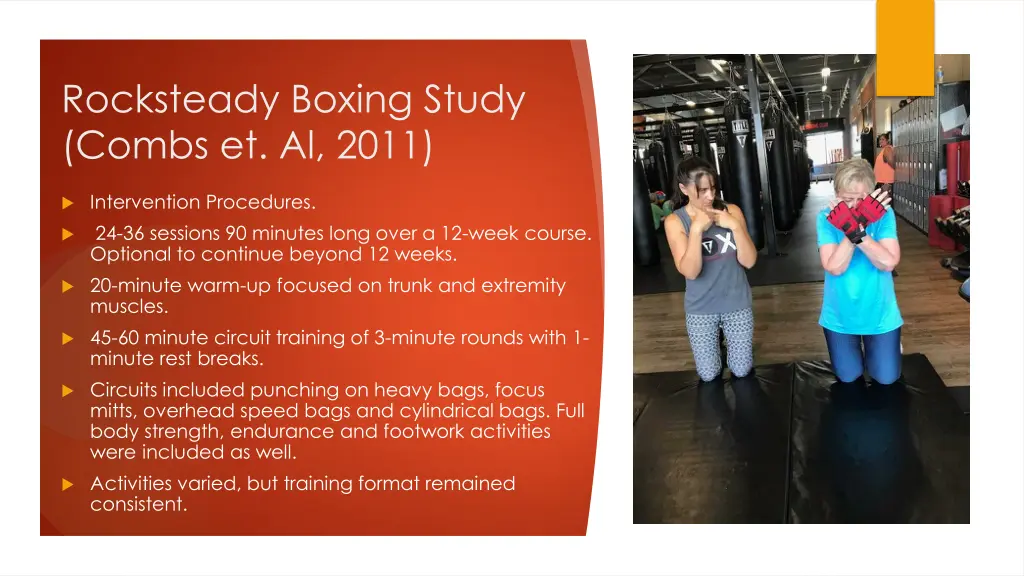 rocksteady boxing study combs et al 2011 3