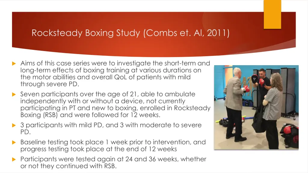 rocksteady boxing study combs et al 2011