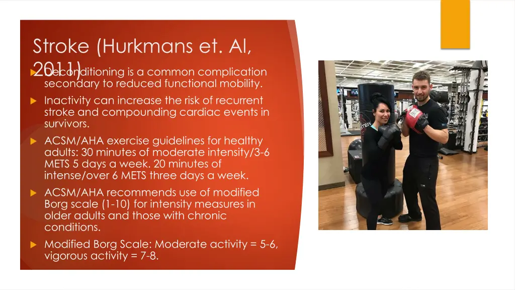 stroke hurkmans et al 2011 secondary to reduced