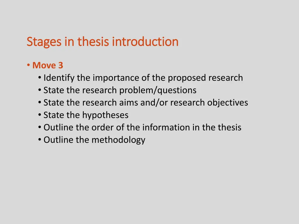 stages in thesis introduction stages in thesis 2