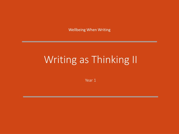 wellbeing when writing