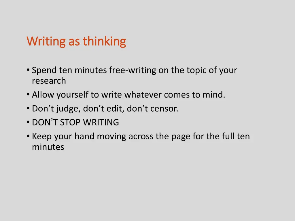 writing as thinking writing as thinking