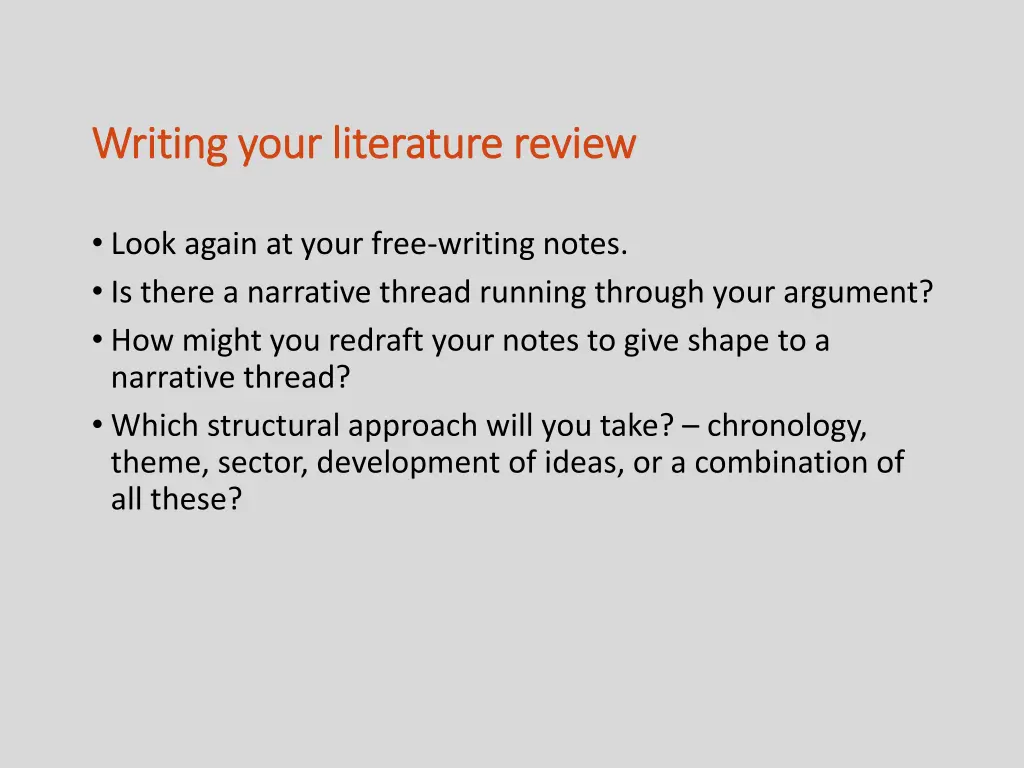 writing your literature review writing your