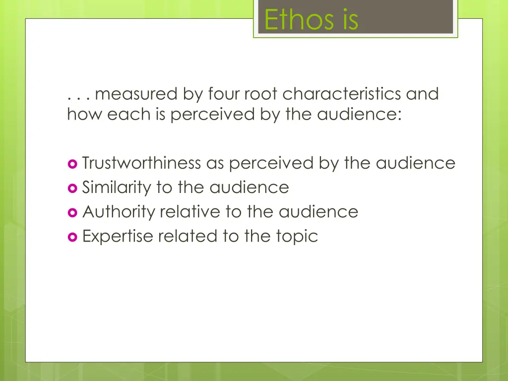 ethos is 3