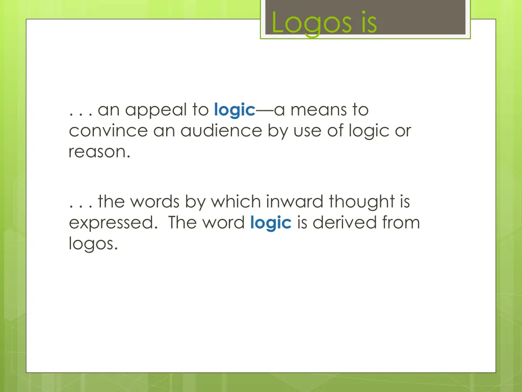 logos is