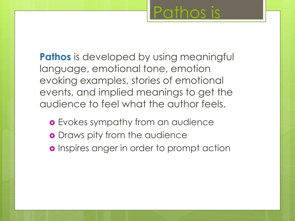 pathos is 1