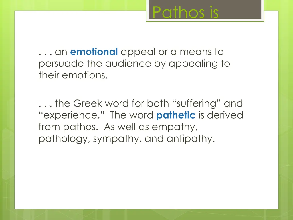 pathos is