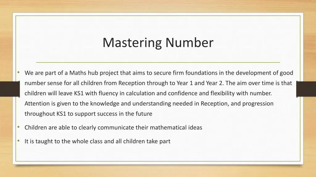 mastering number