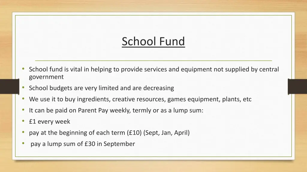 school fund