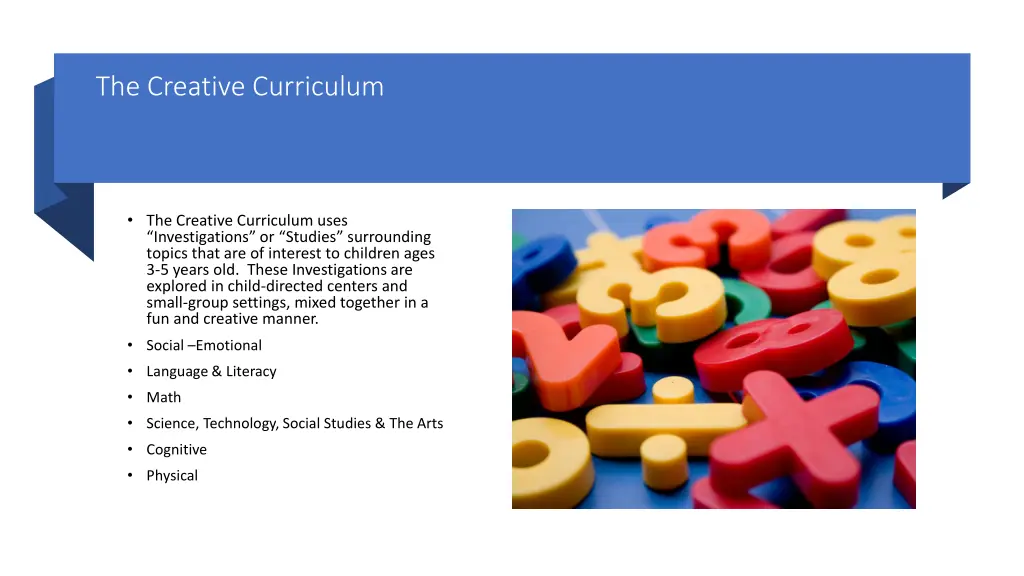 the creative curriculum