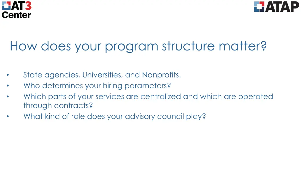 how does your program structure matter