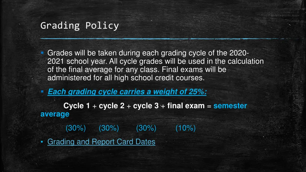 grading policy