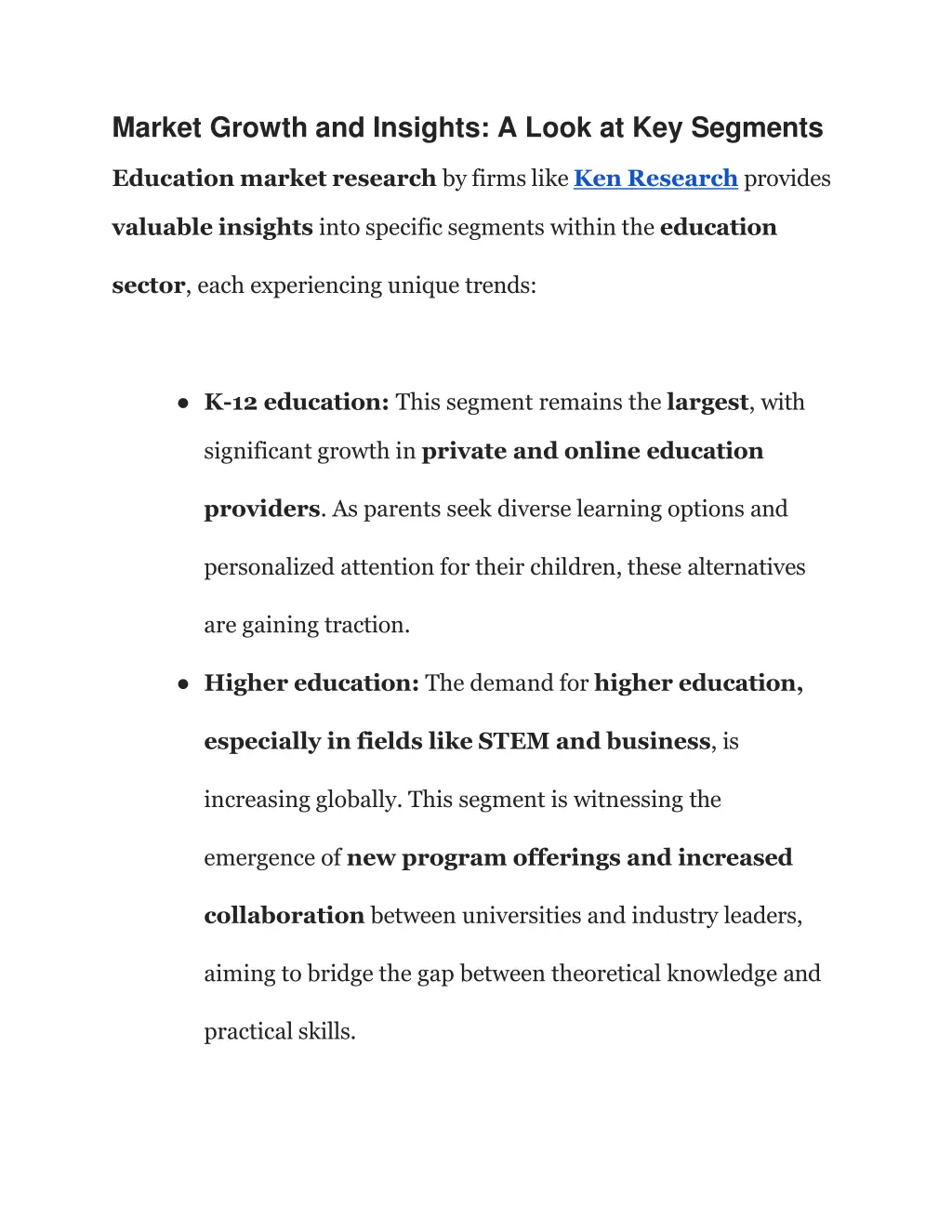 market growth and insights a look at key segments