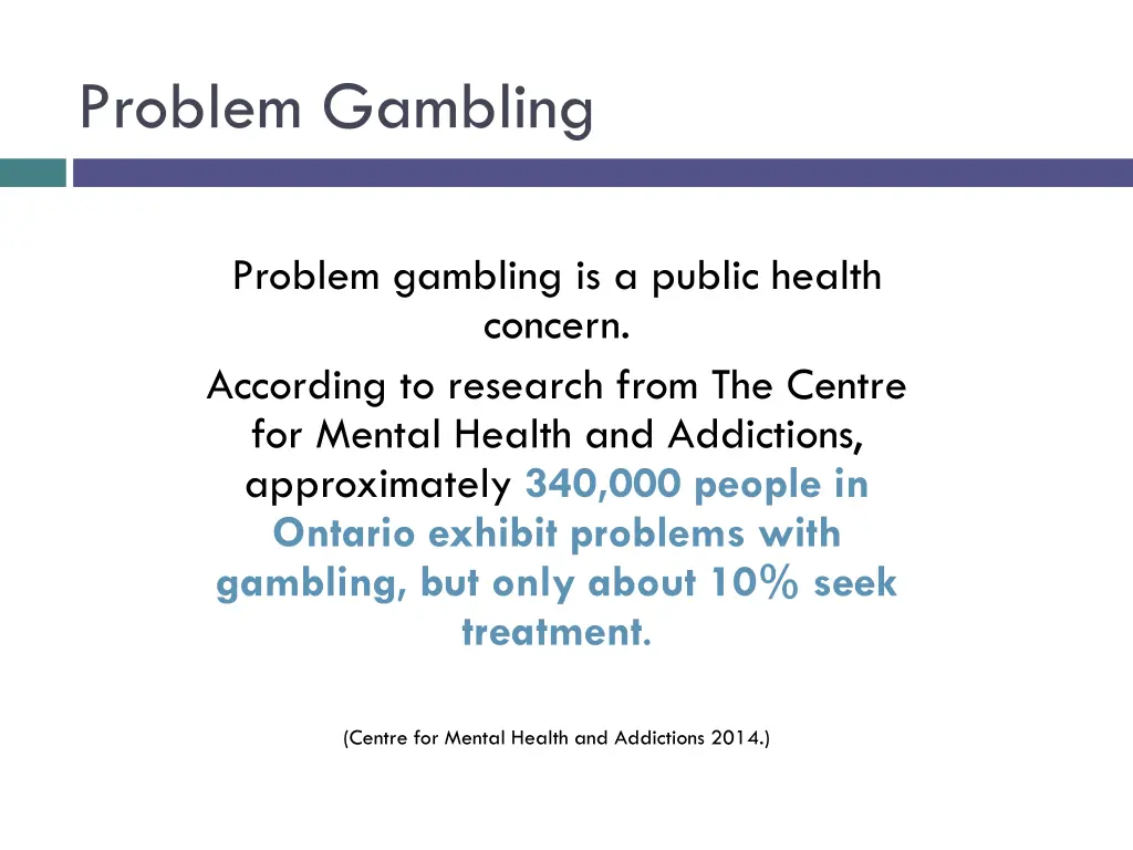 problem gambling