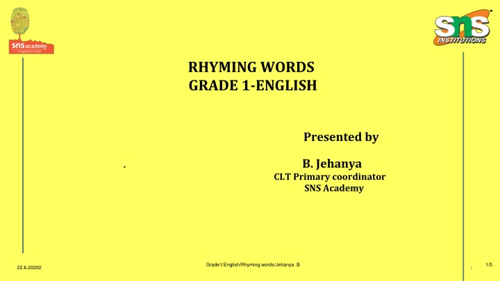 rhyming words grade 1 english