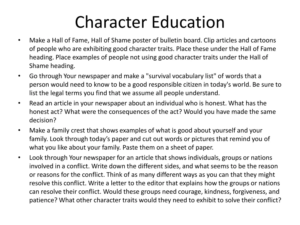 character education