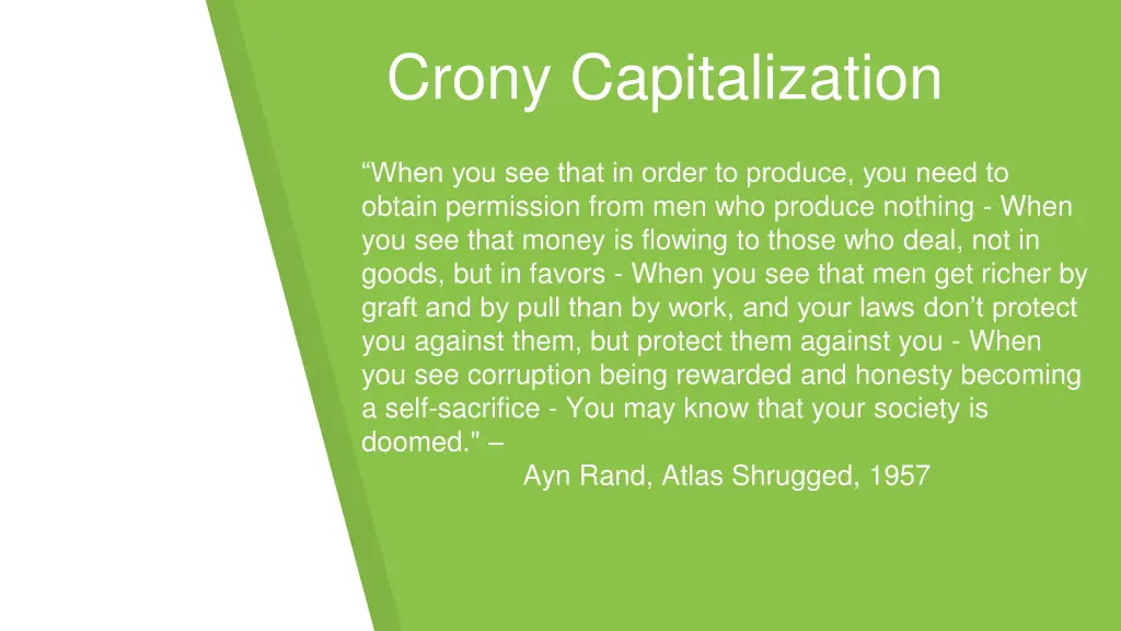 crony capitalization