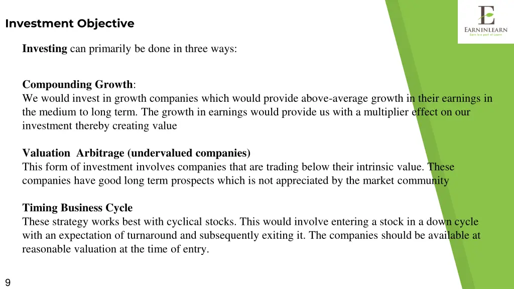 investment objective