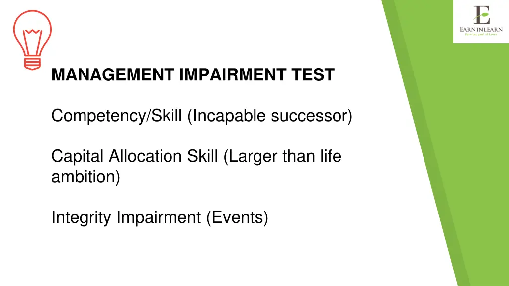 management impairment test