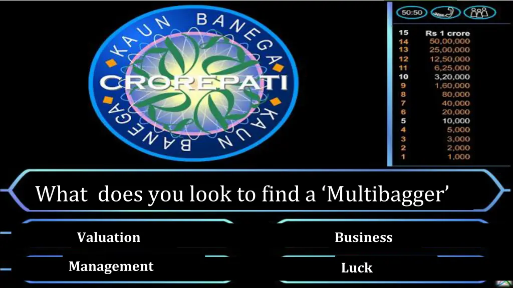 what does you look to find a multibagger