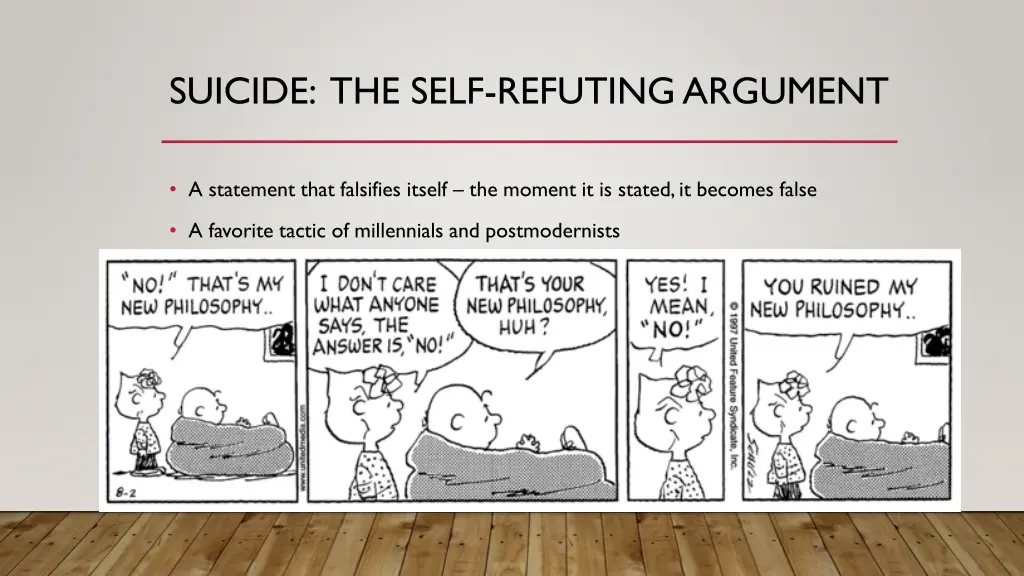 suicide the self refuting argument