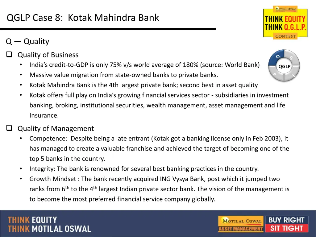 qglp case 8 kotak mahindra bank