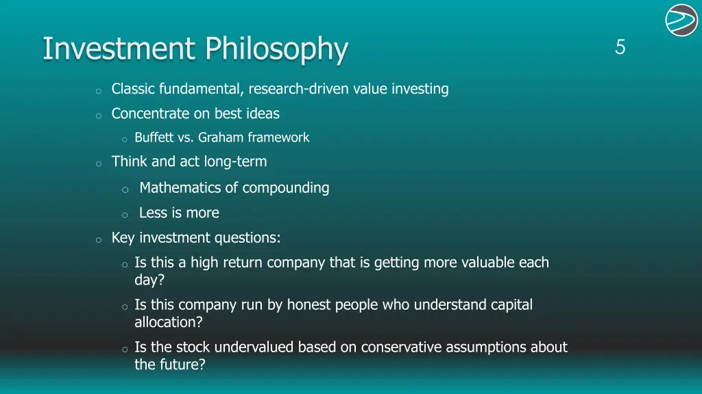 investment philosophy