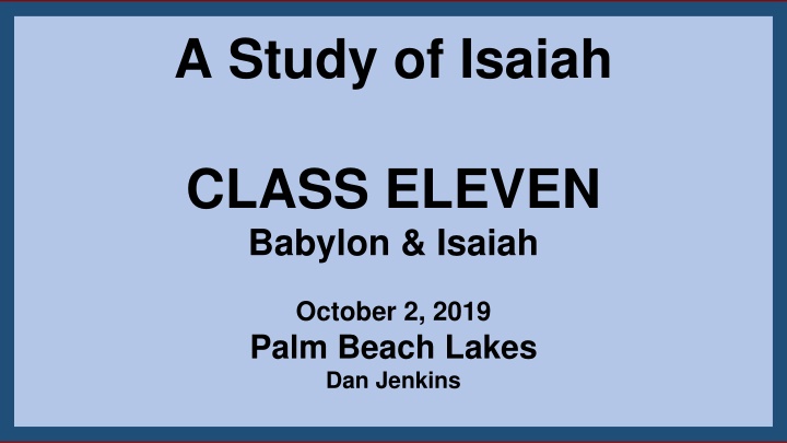 a study of isaiah