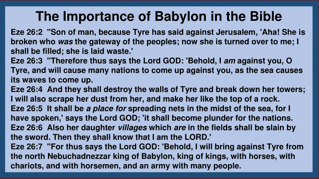 the importance of babylon in the bible 1