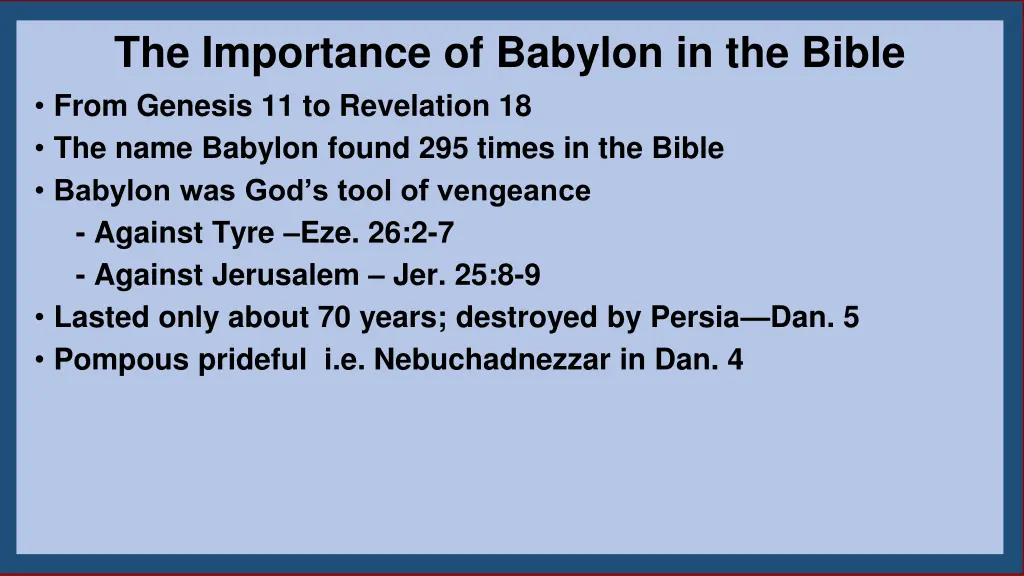 the importance of babylon in the bible 3