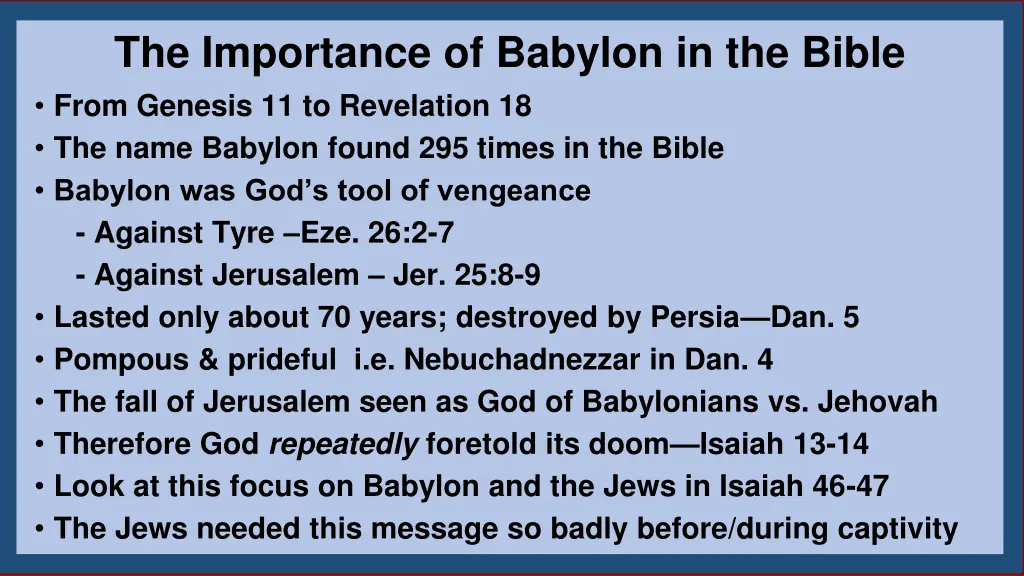 the importance of babylon in the bible 4