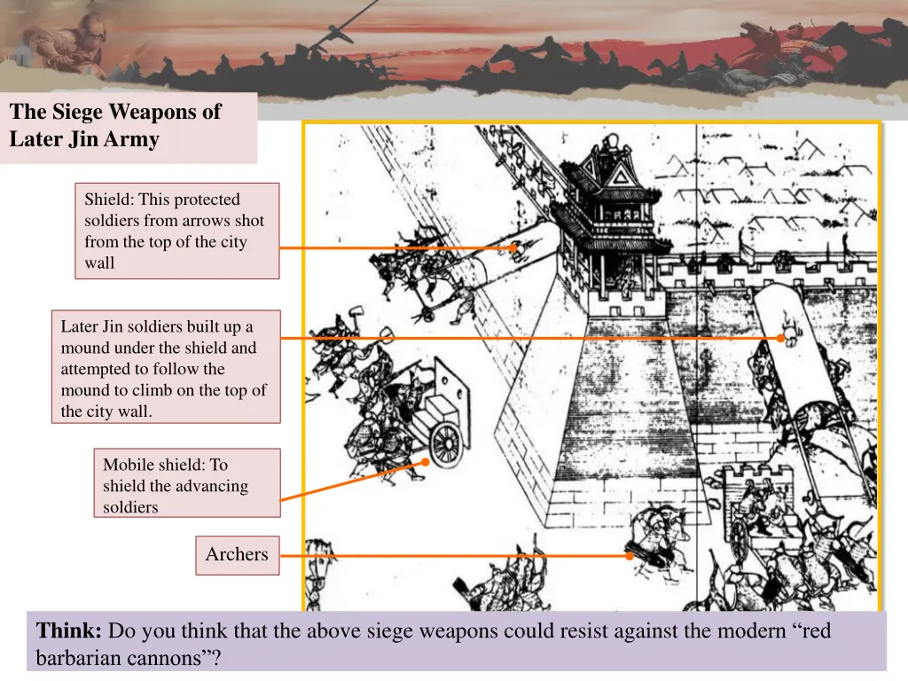 the siege weapons of later jinarmy