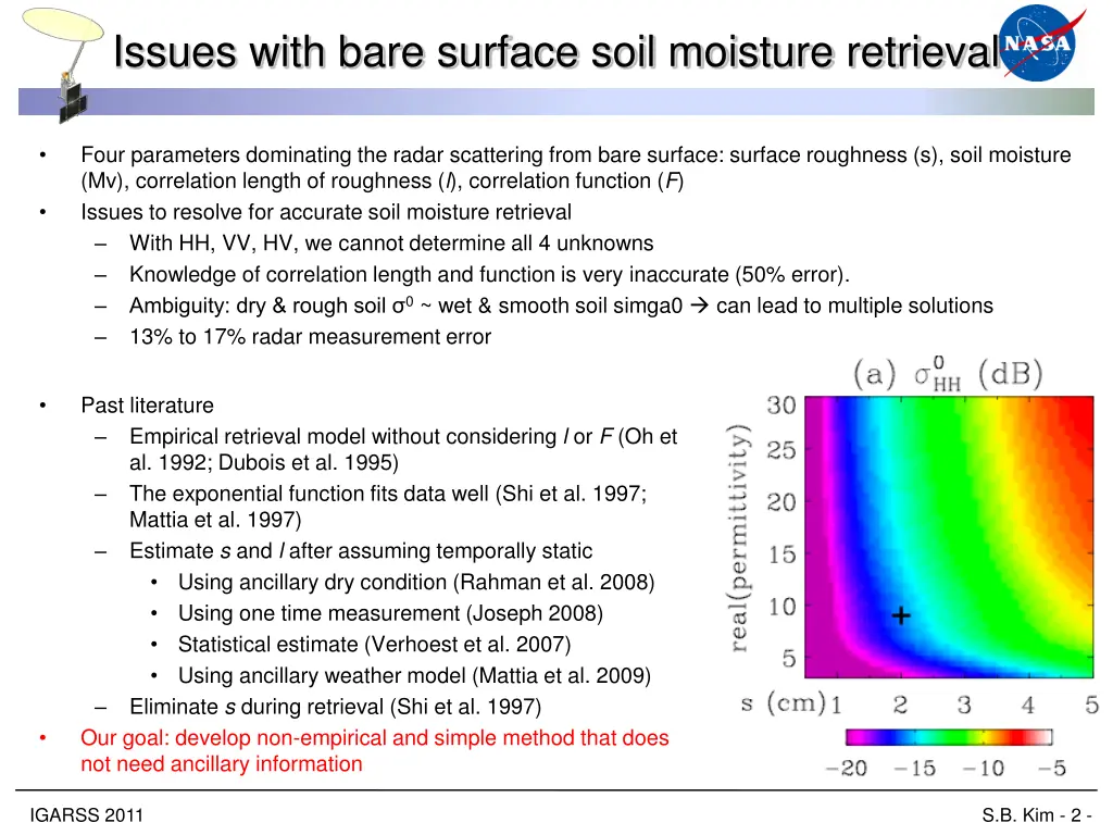 issues with bare surface soil moisture retrieval