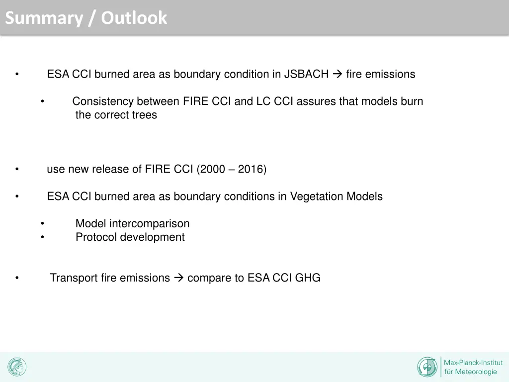 summary outlook