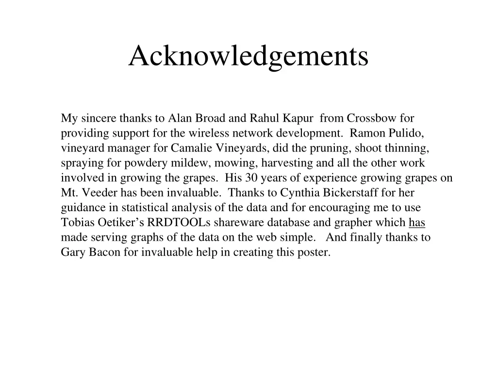 acknowledgements