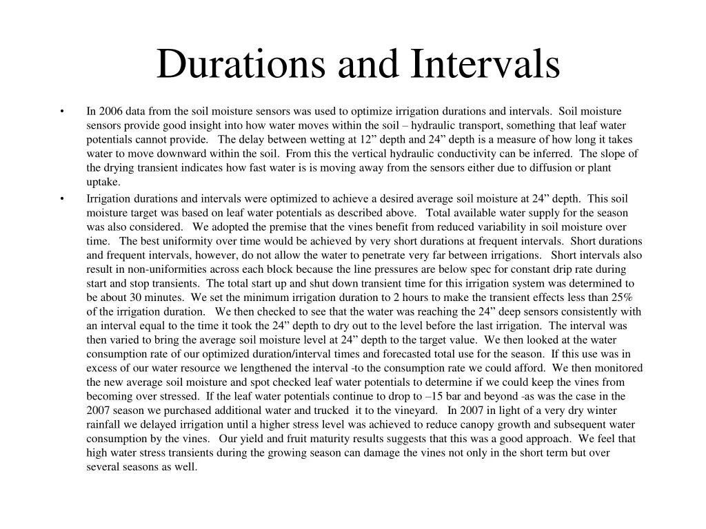 durations and intervals