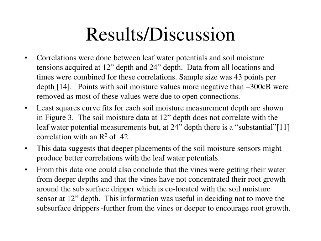 results discussion