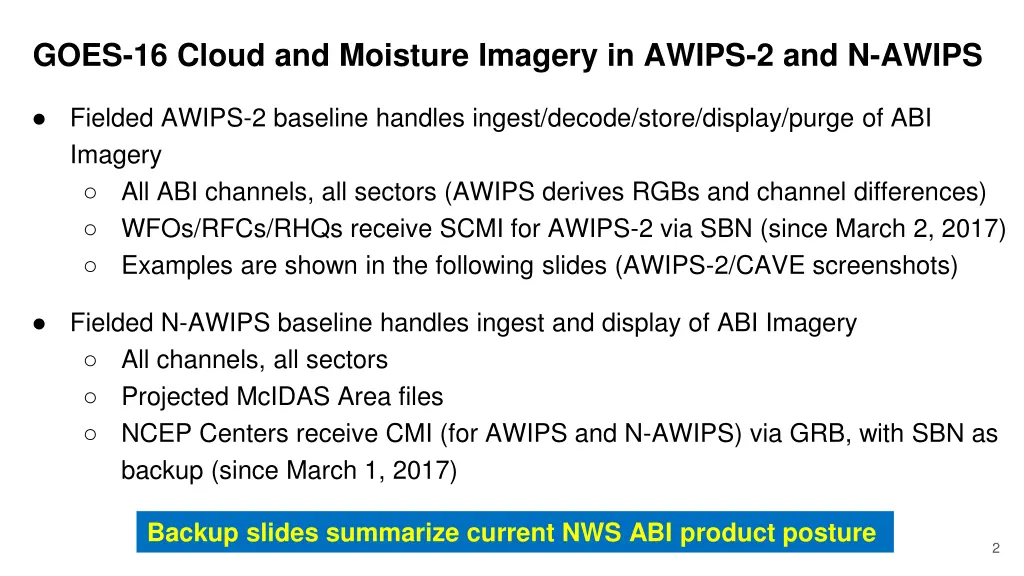 goes 16 cloud and moisture imagery in awips