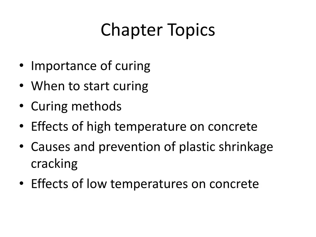 chapter topics