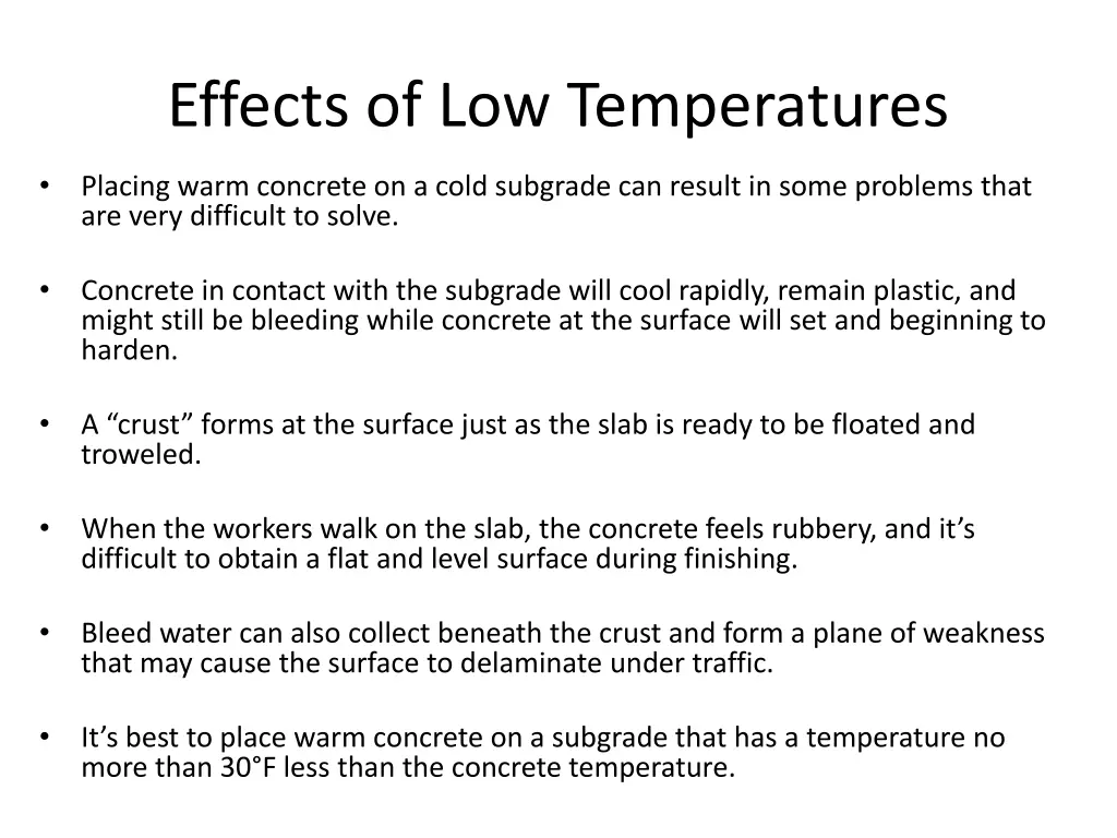 effects of low temperatures 1