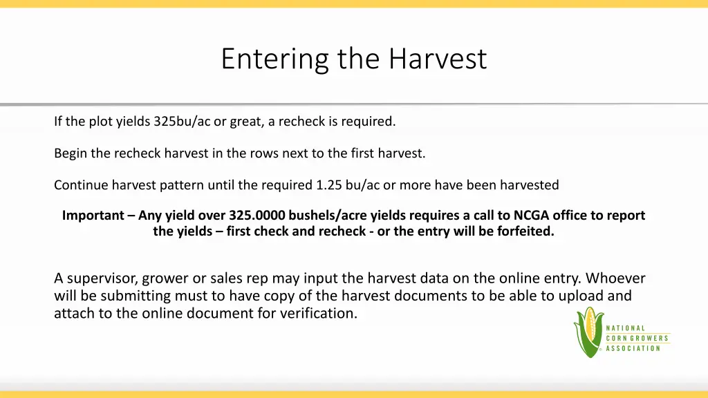 entering the harvest