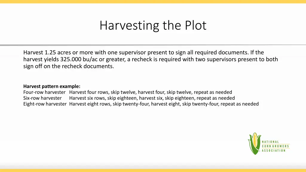 harvesting the plot