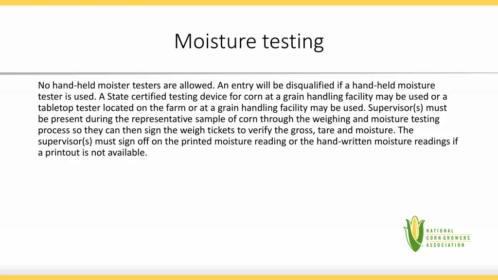 moisture testing