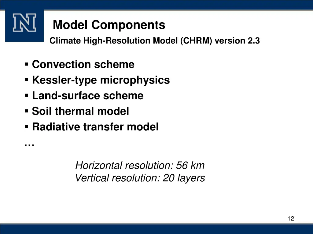 model components climate high resolution model