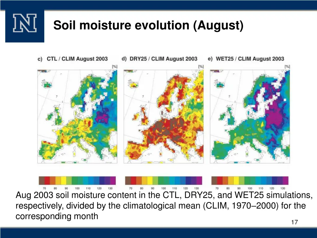 soil moisture evolution august