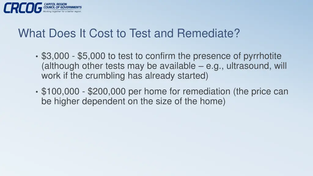 what does it cost to test and remediate