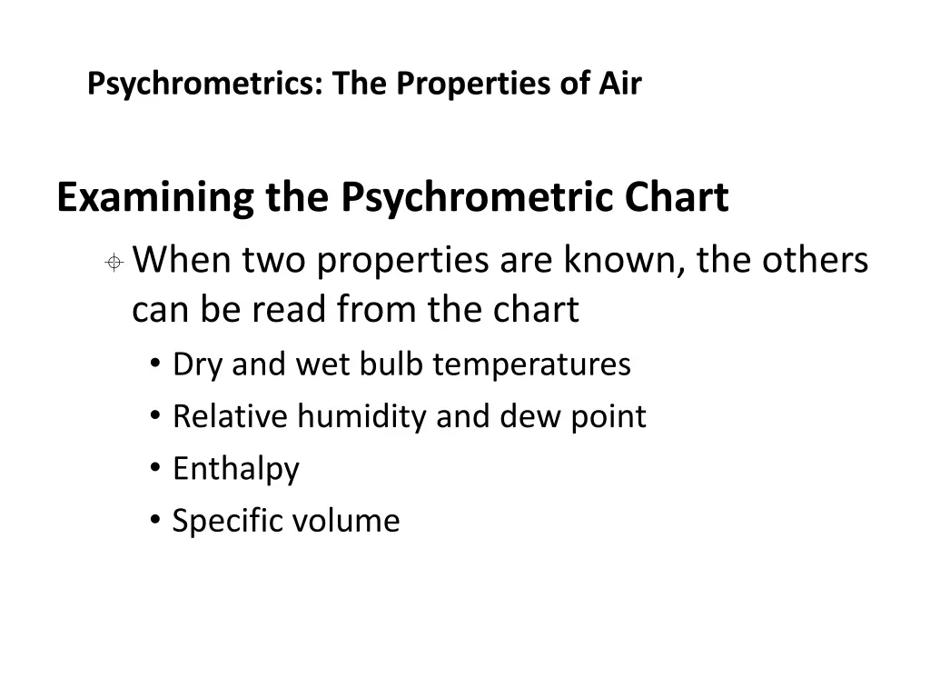 psychrometrics the properties of air 10