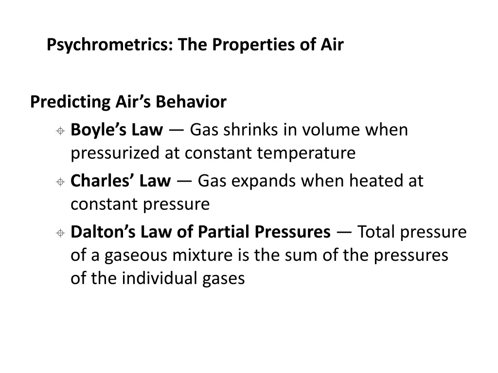 psychrometrics the properties of air 3